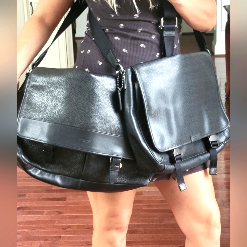 Pair of coach messenger bags. Henry F54149 & Heritage F70809 men and women